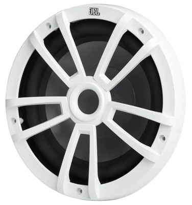 JBL Stage Marine 10 Subwoofer impermeabile 10" 250mm Cassa acustica per barche da 600 Watt – Altoparlante per Barca Marino, resistente ai raggi UV e all'acqua salata, casse da esterno, bianco