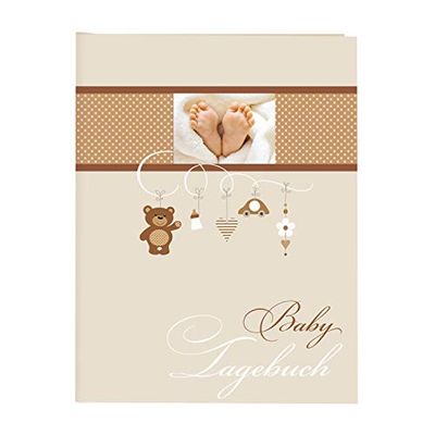 Goldbuch 11237 Little Mobile - diário de bebé (21 x 28 cm, 44 páginas ilustradas), bege