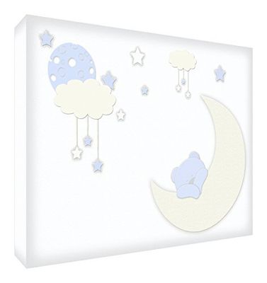 Feel Good Art BEARMOON-A7BLK-14G - Diamante in acrilico, 10,5 x 7,4 x 2 cm, colore: Azzurro