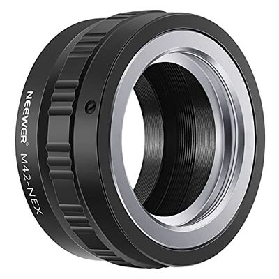 NEEWER Adaptador de armação para lente M42 para câmara Sony NEX E-Mount, compatível com Sony A7 A7S/A7SII A7R/A7RII A7II A3000 A6300 NEX-3 NEX-3C NEX-5 NEX-5C NEX-5N NEX-5N NEX-5N NEX-5N X-5R Normal 6