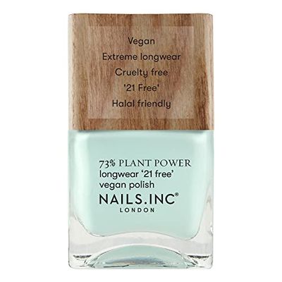 Nails.INC 73% Plant Power Nail Polish, Long Lasting Nail Color Lasts Up to 10 Days, Quick Drying, Cruelty Free, Vegan, 21 Free Formula, Endless Recycle, (14ml)