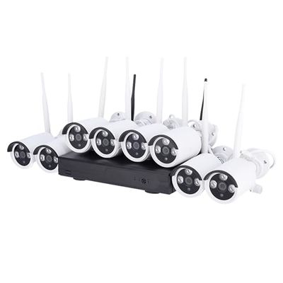 NIVIAN Kit Videosorveglianza WiFi SUPERHD 2K – Sicurezza Facile da Installare per Casa o Negozio, Visione Notturna, Rilevamento Umano Intelligente, Controllo da App – 8 Telecamere + NVR 8CH