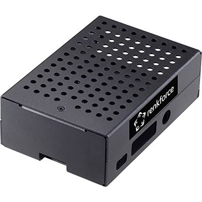 Renkforce RBP-ALC100 SBC-behuizing Geschikt voor serie: Raspberry Pi Incl. actieve koeler Zwart