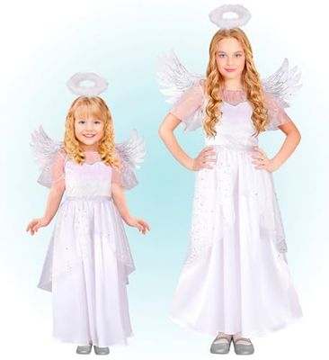 W WIDMANN MILANO Party Fashion - costume da angelo, vestito, ali, aureola, paradiso, costumi per bambini in maschera