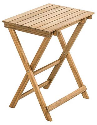Dehner Tavolo Pieghevole Macao, ca. 60 x 50 x 36 cm, in Legno di Acacia Certificato FSC®, Oliato, Naturale