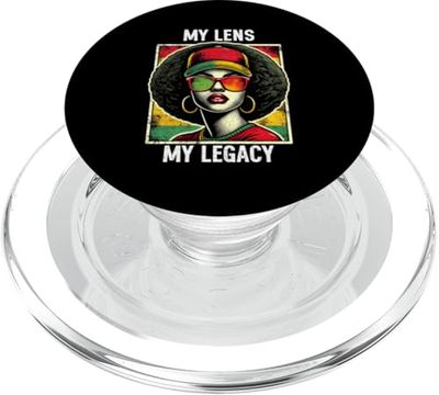 Retro Negro Reina Afro Mujer Empoderamiento Melanina Orgullo Mujeres PopSockets PopGrip para MagSafe