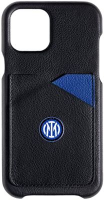 Hi Tech Artisans beschermhoes voor iPhone 11 Pro, officiële Inter FC, telefoonhoes met tassen, echt leer, zwart en blauw, handgemaakt in Italië, nieuw logo, schokbestendig