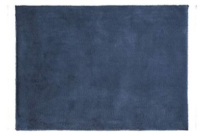 Eurofirany Decorative Rug Doormat Runner Bath Mat Living Room Bedroom Kitchen Rectangular Faux Fur Soft, Navy Blue, 60 cm x 90 cm