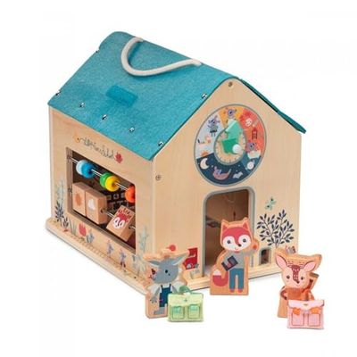 Lilliputiens - La MIA Prima scuola - Giocattolo Educativo in Legno con personaggi, Aula e Cortile - Stimola la motricità, l’immaginazione e la riflessione dei Bambini - Dai 2 Anni - 83422