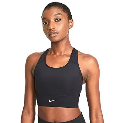 Nike Damskie W Nk Df Swsh Ll Bra Sports bra czarny/biały XL