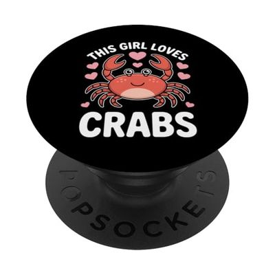 Esta chica ama los cangrejos Cangrejo divertido PopSockets PopGrip Adhesivo