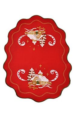 Bellanda Set de Table, Polyester, Rot, 50 x 35 x 0,5 cm