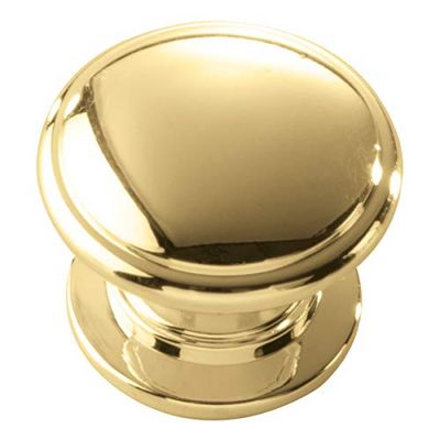 Hickory Hardware P3053-PB 1-1/4-Inch Williamsburg Cabinet Knob, Polished Brass