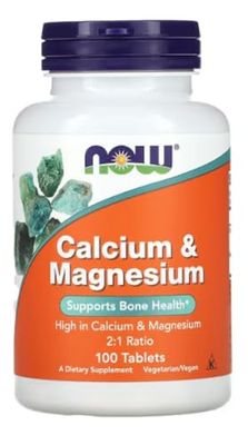 Now Foods – Calcium & Magnesium | Bone Health Support – 100 Tablets