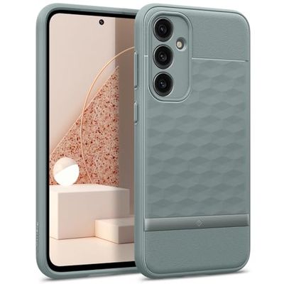 Caseology Parallax voor Samsung Galaxy S23 FE Hoesje [3D Hexa Cube Design] [Militaire kwaliteit valbescherming] Telefoon Cover voor Samsung Galaxy S23 FE 5G - Saliegroen
