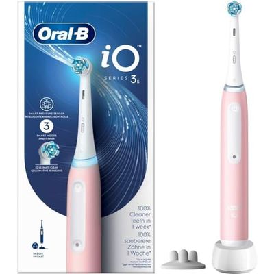 Oral-B iO - Brosse à dents électrique rechargeable rose + 1 tête de rechange