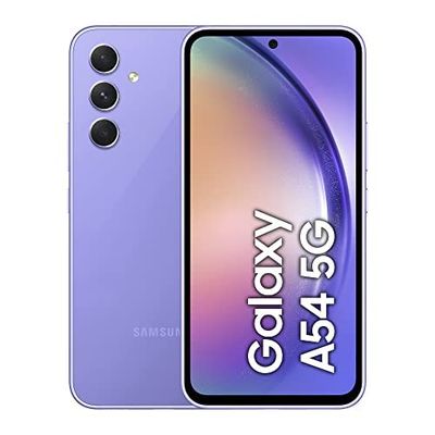 Samsung Galaxy A54 5G, Android Smartphone, 6,4 inch Dynamic AMOLED-display, 5.000 mAh accu, 128 GB/8 GB RAM mobiele telefoon in Awesome Violet