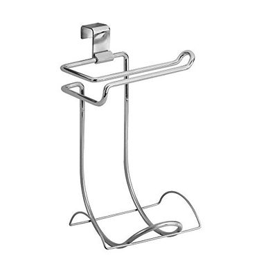 iDesign Classico Portacarta Igienica con Supporto Superiore, Metallo, Argento, 14x2.5x5.75 cm