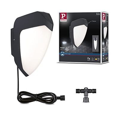 Paulmann 94518 Park + Light LED per pareti esterne lampada da parete Ikosea con rilevatore di movimento IP44 2x2,8W bianco caldo antracite 3000K