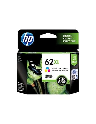 HP C2P07AE 62XL High Yield Original Ink Cartridge, Tri-color, Pack of 1 (package may vary)