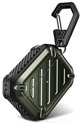 Supcase Unicorn Beetle Pro Series Coque de Protection intégrale Robuste avec Mousqueton pour Airpods Pro (2022/2019), Vert foncé