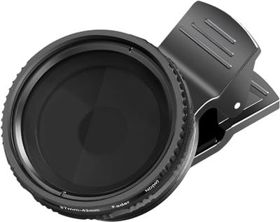 Neewer Filtro ajustável de 37 mm ND 2-400 para câmara de telemóvel lente de densidade neutra com clipe compatível com iPhone 7 Plus 7 6 6S 6 Plus 6S Plus Samsung HTC Motorola iPad etc.