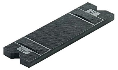 GLUSKE Pastiglie freno 100 x 30 x 7 mm, in plastica nera, 500 pezzi | cunei – Piastre distanziatrici