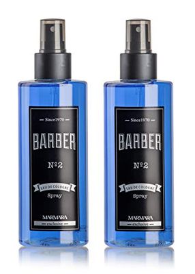 Marmara Lot de 2 sprays à pompe pour cologne 250 ml