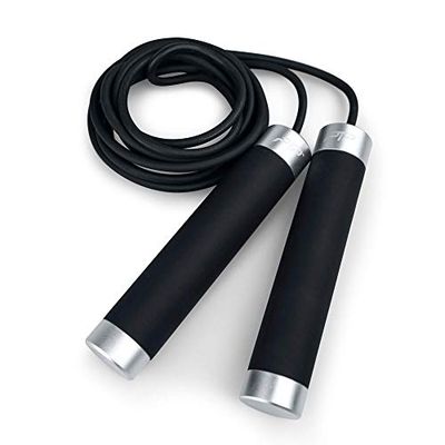 PTP Skipping Rope Springtouw voor volwassenen, uniseks, zwart, één maat