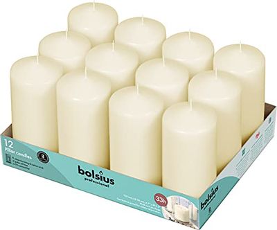 Bolsius Velas básicas para decoração, cerâmica, branco pérola (ral 1013), 24,4 cm