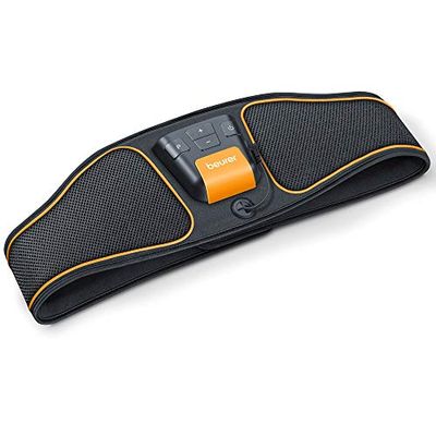 Beurer EM 37 Cinturón muscular abdominal, entrenamiento abdominal EMS, estimulación muscular para fortalecer y regenerar los músculos abdominales, Basic, 70-140 cm