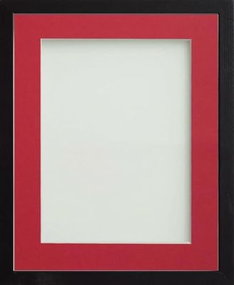 Frame Company Webber Black with Red Mount, A4 for 9x6 inch