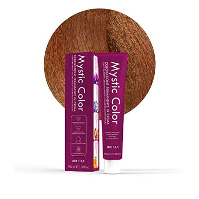 Mystic Color - Colore Biondo Rame Dorato 7.43 - Tinta per Capelli - Colorazione Professionale in Crema a Lunga Durata - Con Cheratina Idrolizzata, Olio di Argan e Calendula - 100 ml