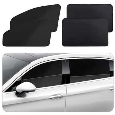 ZATOOTO Car Side Window Sunshades 4 Pack - Baby Side Window Sun Shade Magnetic Privacy Curtain Keeps Cooler for Kids Sleeping Sun UV Rays and Glare Protection for Your Child (BY-WZ-4pcs)
