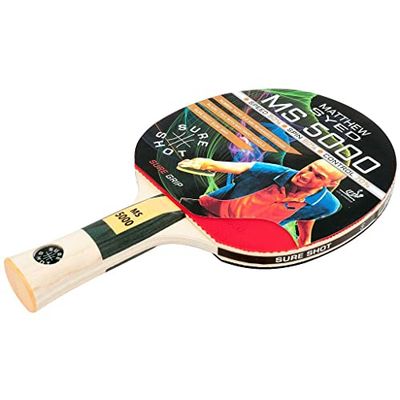 Sure Shot Matthew Syed MS-5000 Raquette de Tennis de Table en Caoutchouc Taipai 2 mm