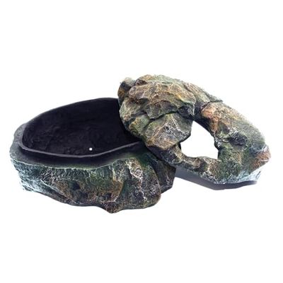 Zoo Med Repti Sherlter Cueva Escondite para Reptiles como en la Naturaleza, Promueve la Muda, Cámara de Exposición de Huevos, 20 cm