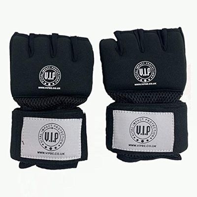 VIP Men's Boxing Hand Protective Inner Gel Wraps, Black, S M UK