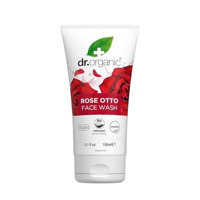 Dr. Organic Cuidado facial com rosa orgânico, 150 ml