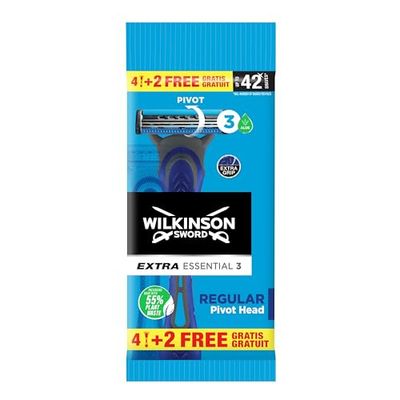 Wilkinson Rasoio Extra3 Essentials 4+2 Pezzi, 6pz