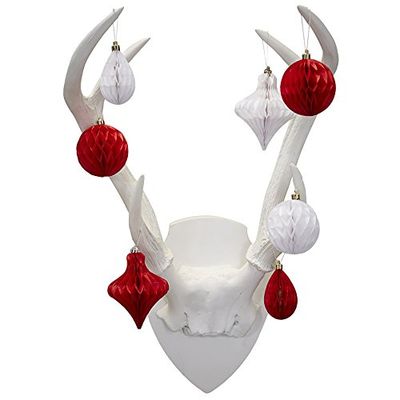 Ginger Ray Christmas Honeycomb Baubles Tree Room Decoration 12 Pack, Paper, Mixed