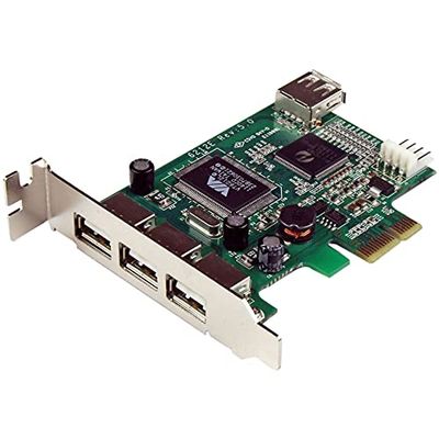 StarTech.com 4 Port PCI Express Low Profile High Speed USB Card - PCIe USB 2.0 Card - PCI-E USB 2.0 Card (PEXUSB4DP)