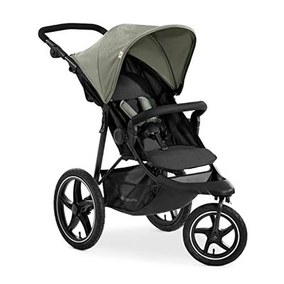 Hauck Silla de Paseo, Runner 2, desde Nacimiento hasta 25 kg, 3 Ruedas Neumáticas Grandes, Carrito Bebe, Reclinable, Protección UV 50+, Altura Ajustable, Plegable