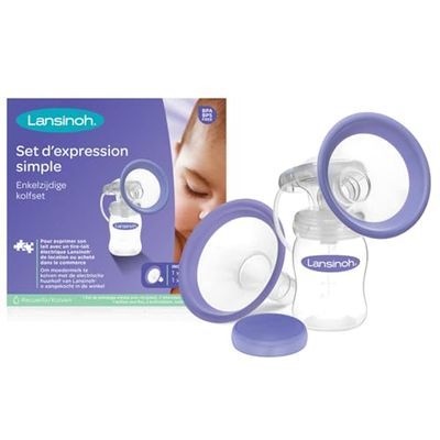 Lansinoh Juego de extractor de leche: juego de extractor individual para extractores de leche eléctricos