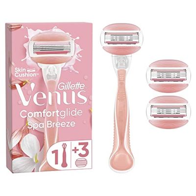 Gillette Venus Comfortglide Spa Breeze Women's Razor- 3 Blades, 3 built-in blades for a smooth, close shave that lasts