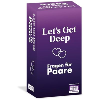 WHAT DO YOU MEME? HUCH! Let's Get Deep - German | Party Games | Board Games | Wedding Gifts for Bride and Groom | Games for Adults | Love | Date Ideas for Couples | For 2 Players from 18 Years