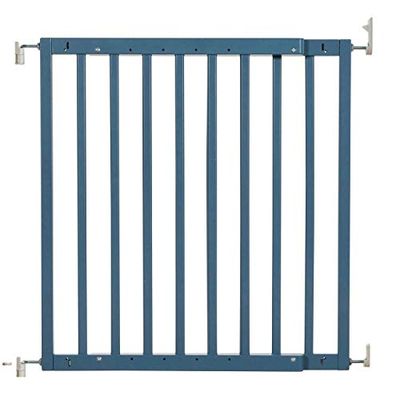 Safetots Top of The Stairs Screw Fitted Stair Gate, Azure Blue Wooden, 63.5cm - 105.5cm, Wood Baby Gate, Screw Fit Safety Barrier, Stylish and Practical Safety Gate