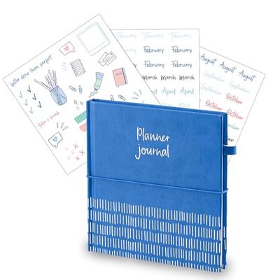 Vaessen Creative Bullet Stickers-192 Pages and 3 Sticker Sheets-Undated Monthly and Weekly Planner Organiser-Notebook Calendar, Scrapbook Accessories and Journaling Supplies, Various, Verschiedene