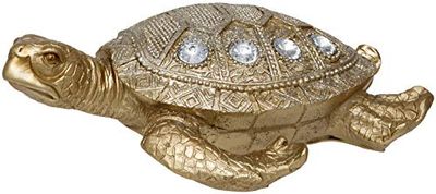 Maturi guldsköldpadda med glitter och diamantdetaljer – 20 cm/8 tum