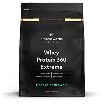 Protein Works - Protéine Whey 360 Extrême | Premium Whey Shake | Apport protéinés | Protéines haut de gamme | 68 Servings | Brownie Menthe-Chocolat | 2.4kg