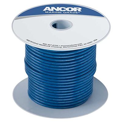 Ancor TINNED Copper Wire 18AWG (0,8MM²) Blue 100FT, DAN-765 Other, Multicolor, One Size